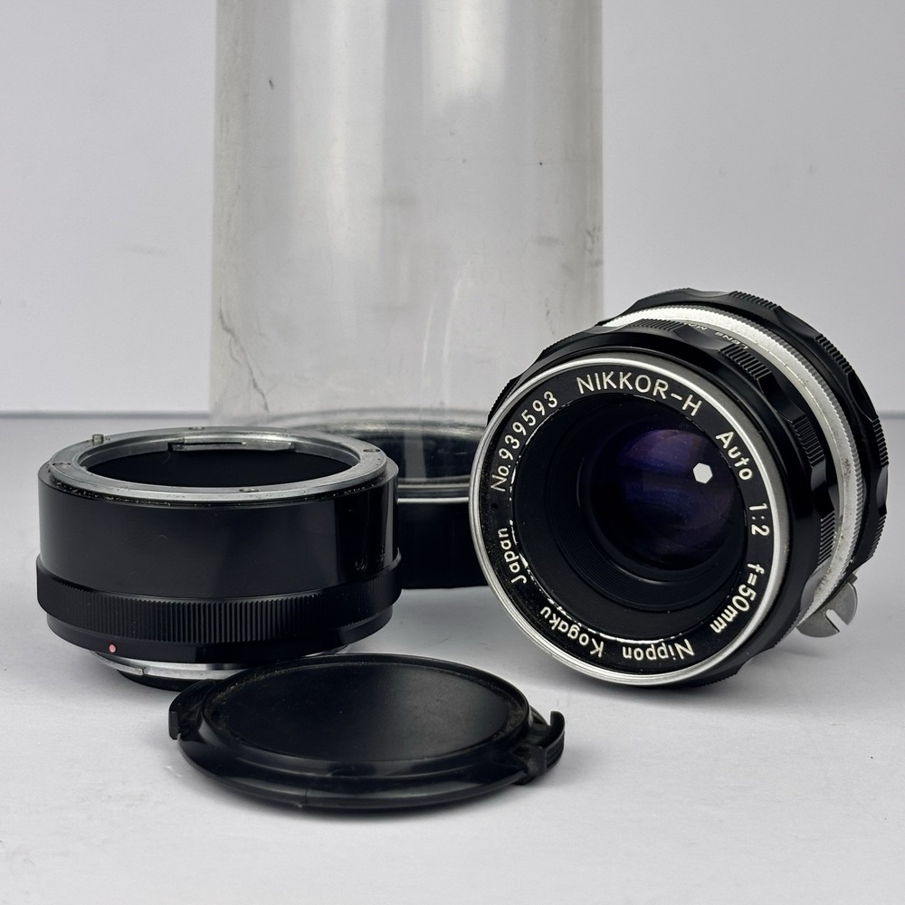 Nikon‎ Nippon Kogaku NIKKOR-H Auto 50mm f/2 Lens Nikon F Mount W/ Extension Tube